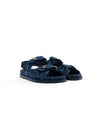 Velcro Leather Sandals Slippers Blue EU36 5 235cm G35927 - CHANEL - BALAAN 2