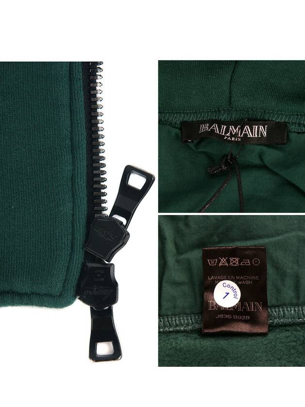 Biker Rider Hooded Jacket Green - BALMAIN - BALAAN 7