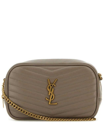 Lou Small Leather Cross Bag Grey - SAINT LAURENT - BALAAN 2