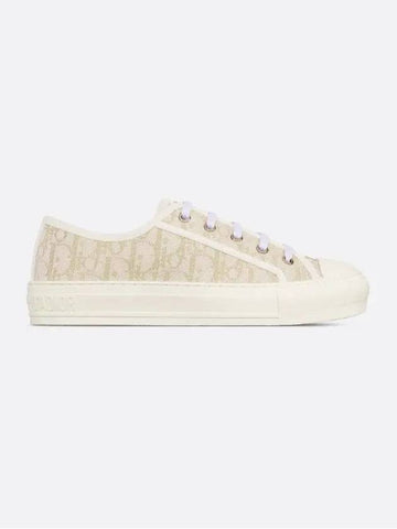 Walk'n'Dior Oblique Low Top Sneakers Gold White - DIOR - BALAAN 1