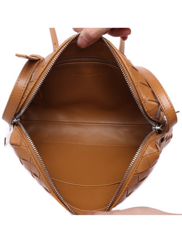 Intrecciato Leather Mini Cross Bag Camel - BOTTEGA VENETA - BALAAN 7