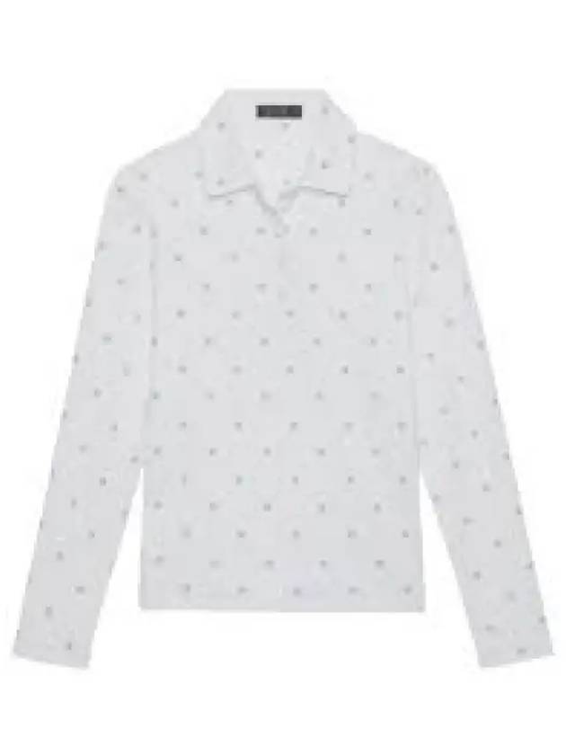 Women'S Star Print Long Sleeve Pk Shirt White - G/FORE - BALAAN 2