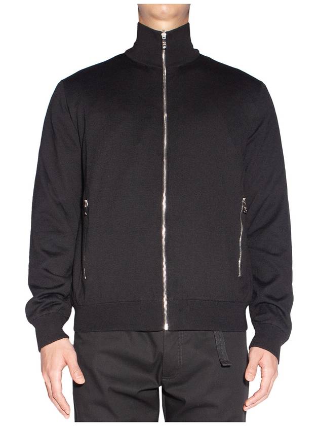 Reversible Wool Nylon Bomber Jacket Black - PRADA - BALAAN 5