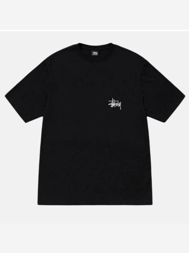 Basic Short Sleeve T-Shirt  Black - STUSSY - BALAAN 3