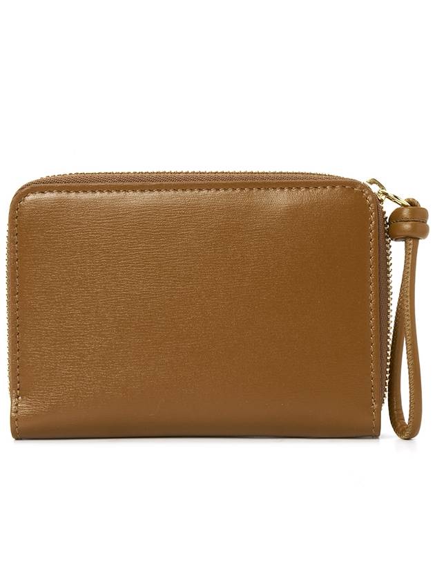 Around Zipper Leather Half Wallet Brown - JIL SANDER - BALAAN 3