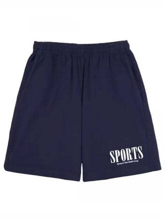 SPORTS SHORT NAVYwhite SH873 print shorts - SPORTY & RICH - BALAAN 1