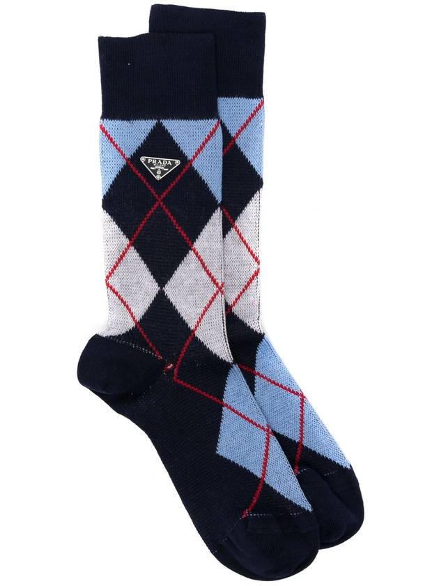 argyle-check crew socks - PRADA - BALAAN 1