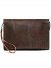 paisley clutch bag brown - ETRO - BALAAN.