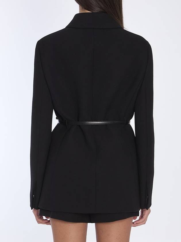 wool crepe jacket black - GUCCI - BALAAN 5