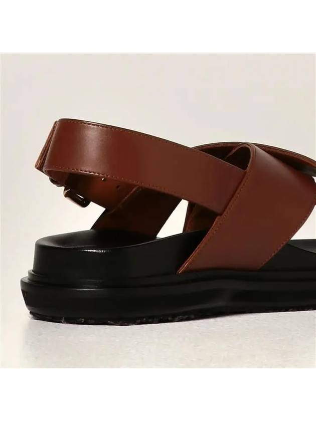 Fussbett Leather Sandals Brown - MARNI - BALAAN 8