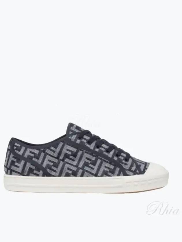 Domino FF Morty Denim Low Top Sneakers Blue - FENDI - BALAAN 2