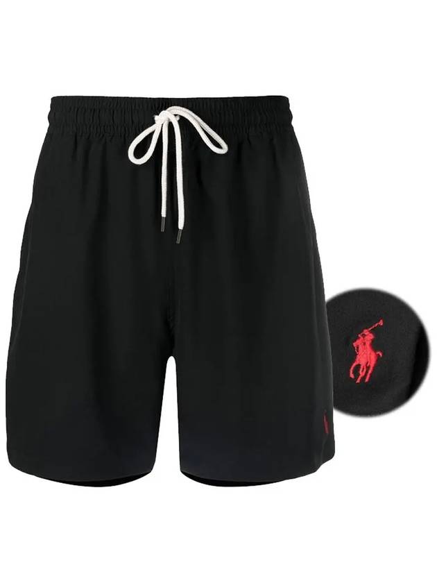 Embroidered Pony Logo Traveler Swim Pants Black - POLO RALPH LAUREN - BALAAN 3