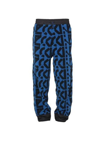 Monogram Track Pants Blue - KENZO - BALAAN 1