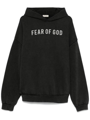 Fear Of God Overlapped Hoodie Logo Grey Print Clothing - FEAR OF GOD - BALAAN 1