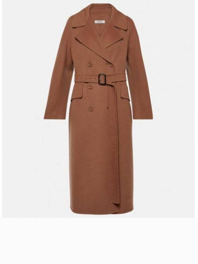 Women's Eric Belt Wool Double Coat Brown - MAX MARA - BALAAN 2