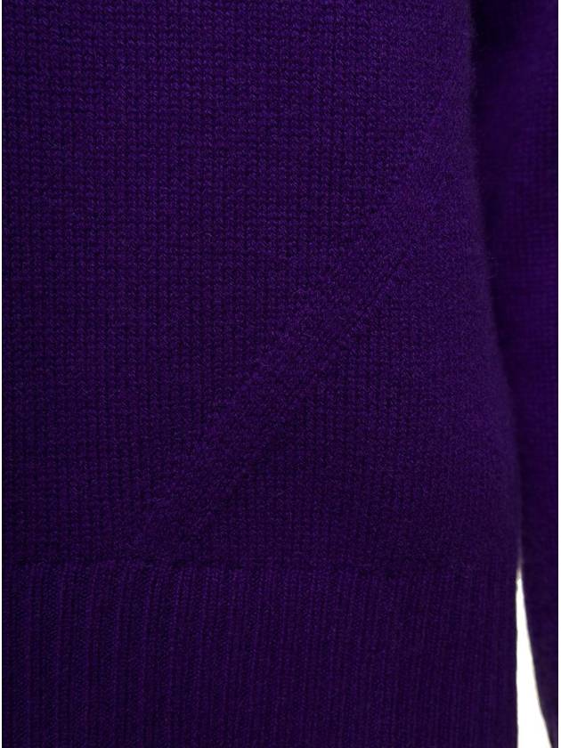 Violet Mockneck Sweater With Ribbed Trim In Cashmere Woman - ALLUDE - BALAAN 3