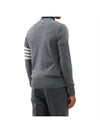 Men's Sustainable Classic Diagonal Wool Cardigan Medium Grey - THOM BROWNE - BALAAN 9