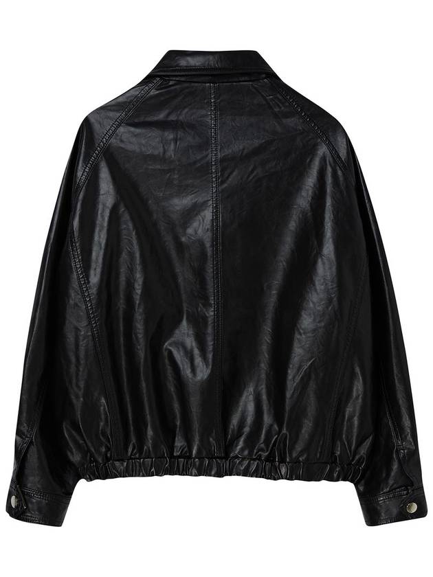 Overfit string eco leather jacket black - THE GREEN LAB - BALAAN 6