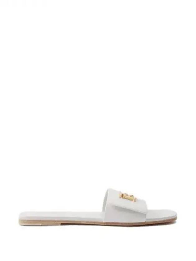 Monogram embellished leather slides - BURBERRY - BALAAN 1