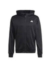 Train Seasonal Essentials Full Zip Hooded Jacket Black - ADIDAS - BALAAN 3