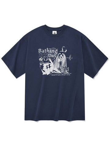 Bathing short sleeve t shirt navy - RADINEO - BALAAN 1