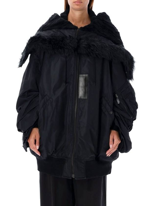 Oversized bomber jacket with faux fur collar - JUNYA WATANABE - BALAAN 1