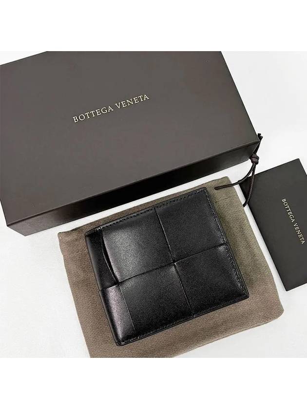 Men's Intrecciato Half Wallet Black - BOTTEGA VENETA - BALAAN 5