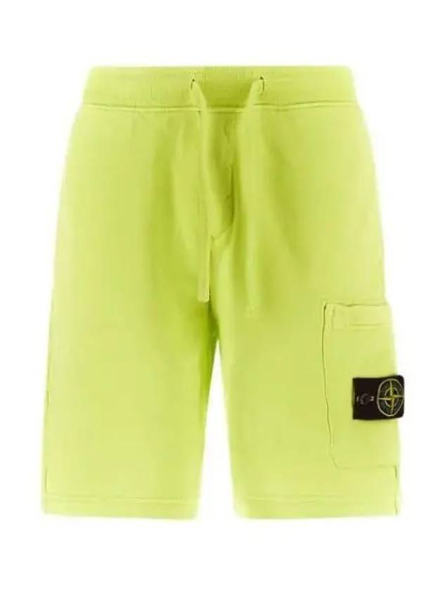 Men's Wappen Patch Bermuda Shorts Melon Lime - STONE ISLAND - BALAAN 2