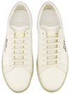 Court Classic SL/06 Embroidered Sneakers In Canvas And Leather Cream - SAINT LAURENT - BALAAN 4