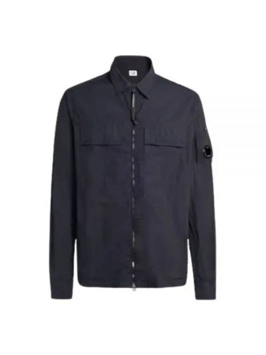 Taylon L Zip-up Long Sleeve Shirt Navy - CP COMPANY - BALAAN 2