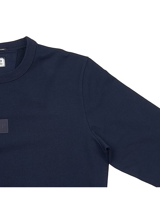 Logo Patch Cotton Sweatshirt Navy - CP COMPANY - BALAAN 5