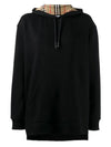 Check Lining Hoodie Black - BURBERRY - BALAAN 2