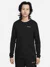 Dry Fit Track Club Fleece Long Sleeve Crew Neck Running Sweatshirt Black Summit White Asia FB5510 010 - NIKE - BALAAN 2