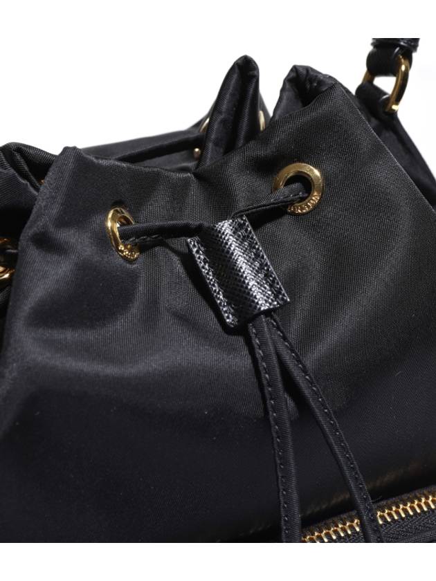 Duet Re-Nylon Bucket Bag Black Gold - PRADA - BALAAN 5