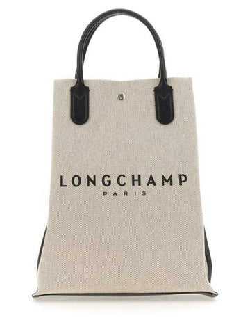 Logo Print Medium Tote Bag Ecru - LONGCHAMP - BALAAN 1