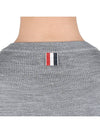 4 Bar Armband Classic Merino Wool Knit Top Light Grey - THOM BROWNE - BALAAN 9