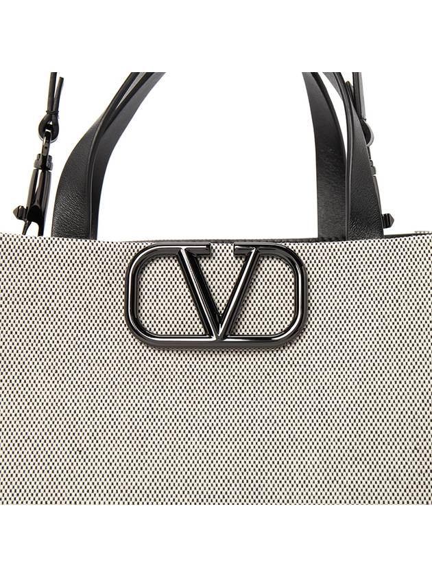 V Logo Signature Tote Bag Black - VALENTINO - BALAAN 9