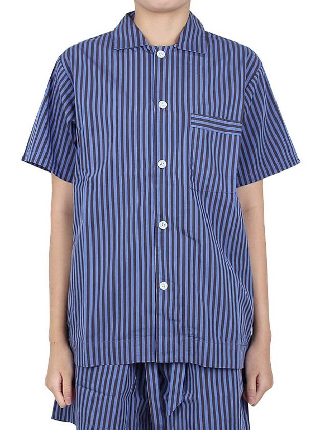 Poplin Striped Pajamas Short Sleeve Shirt - TEKLA - BALAAN 6