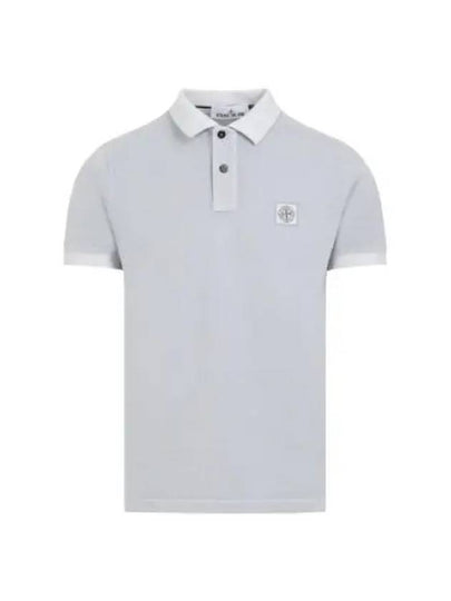 Wappen Cotton Short Sleeve Polo Shirt Sky Blue - STONE ISLAND - BALAAN 2