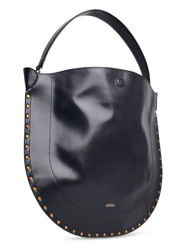 Oskan Leather Shoulder Bag Black - ISABEL MARANT - BALAAN 3