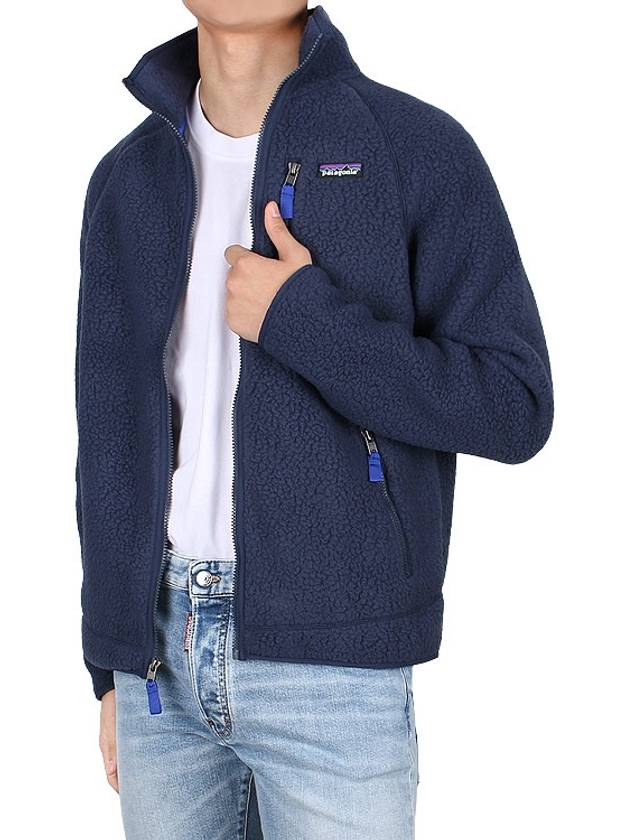 Retro Pile Fleece Zip-Up Jacket Navy - PATAGONIA - 4