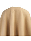 Check Wool Cape Sand - BURBERRY - BALAAN 7