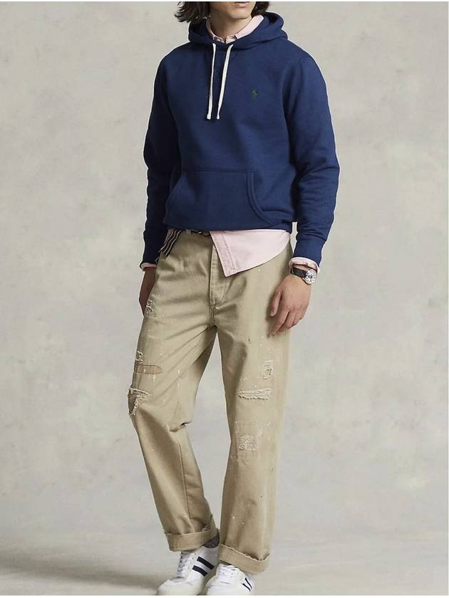 Embroidered Logo Pony Hoodie Blue - POLO RALPH LAUREN - BALAAN 4