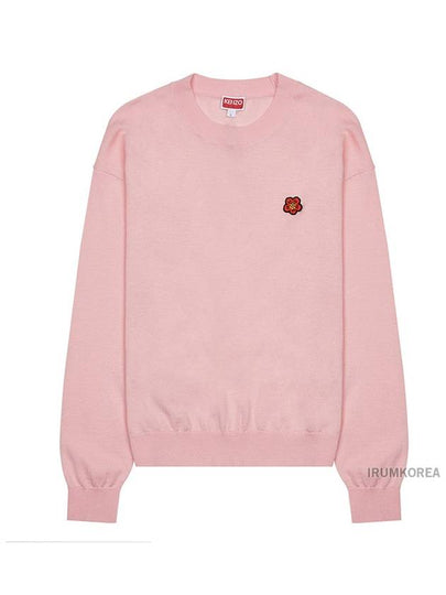 Boke Flower Logo Wool Knit Top Pink - KENZO - BALAAN 2