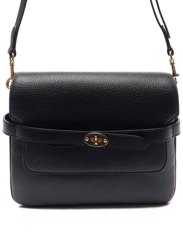 Women's Belted Bayswater Leather Cross Bag Black - MULBERRY - BALAAN 2