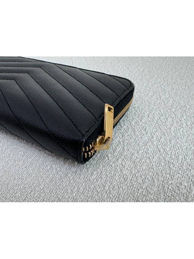 Monogram matelass zipper long wallet - SAINT LAURENT - BALAAN 3