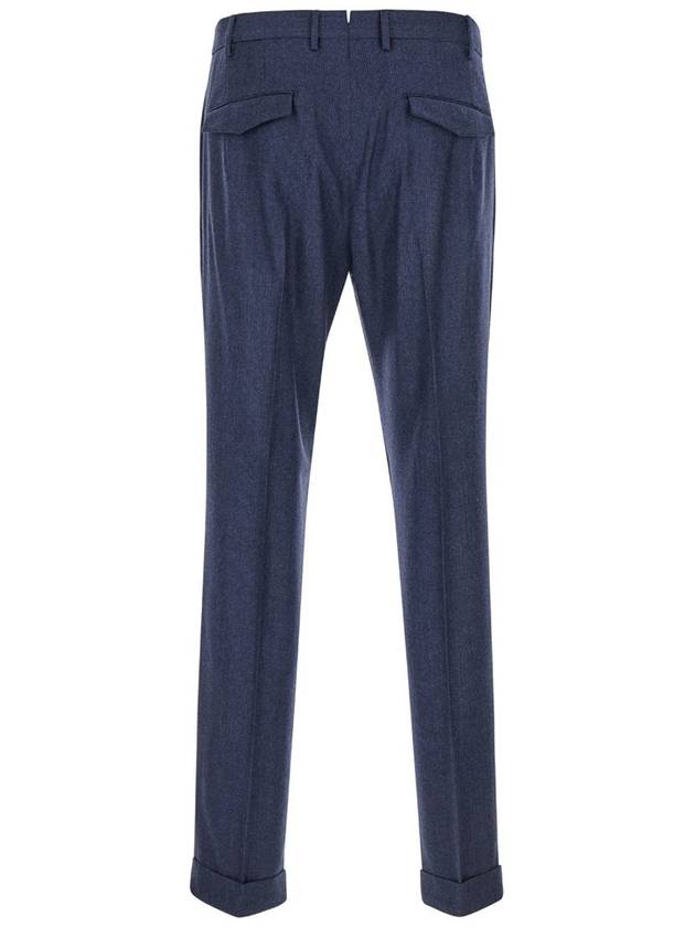 Blue Slim Pants With Concealed Closure In Fabric Man - PT TORINO - BALAAN 2