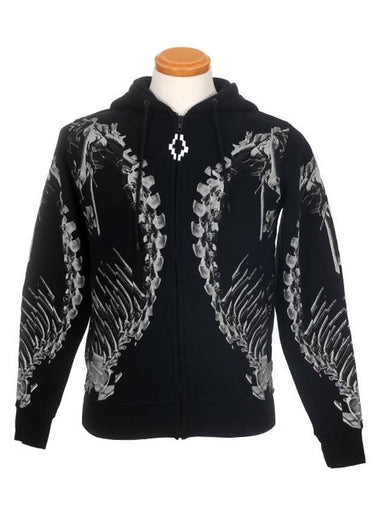 2077 1008 BOVE Black Hooded ZipUp - MARCELO BURLON - BALAAN 1