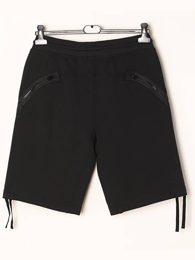 Lens Wappen Diagonal Shorts Black - CP COMPANY - BALAAN 4