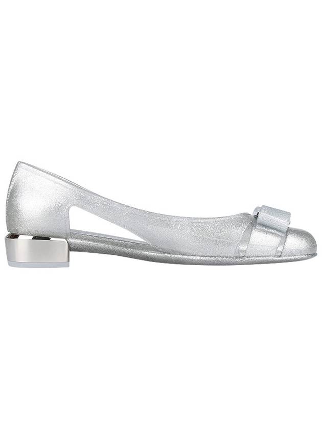 Vara Bow Jelly Ballet Flat Silver - SALVATORE FERRAGAMO - BALAAN 5